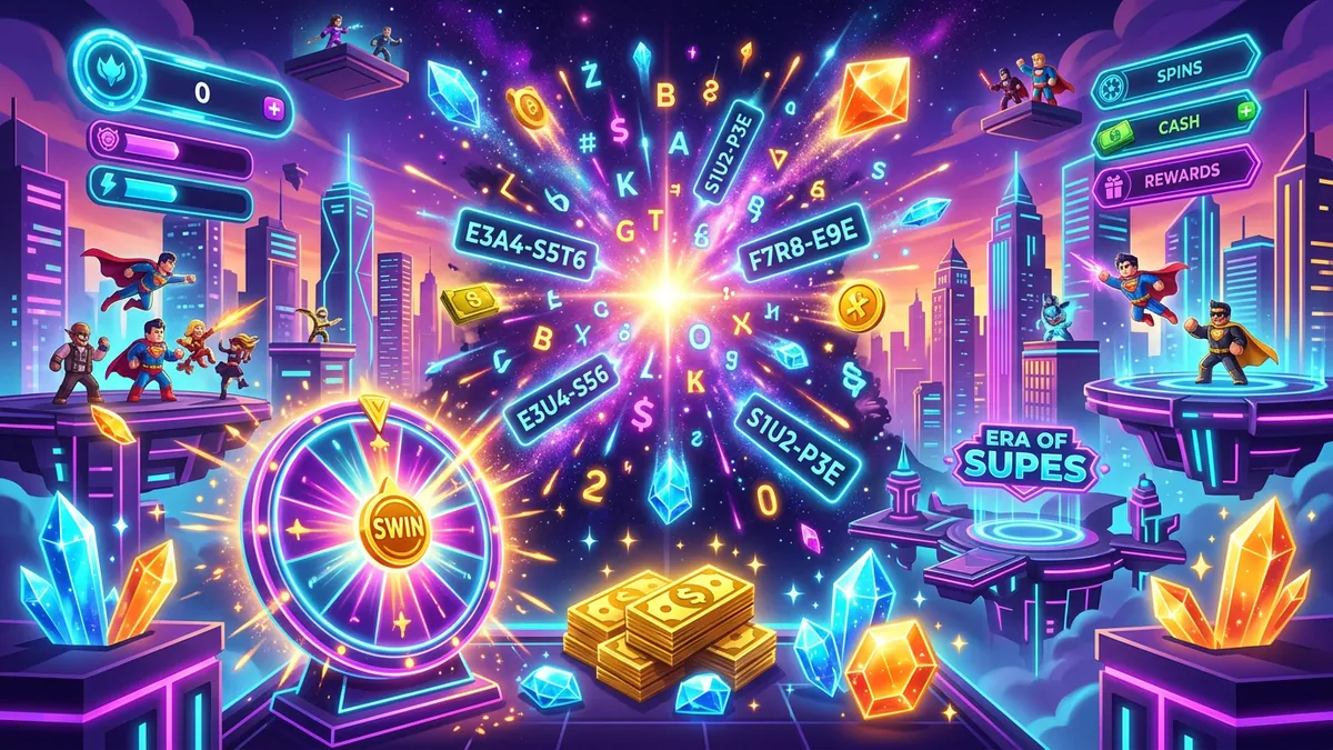 Era of Supes Códigos - Spins e Cash Grátis