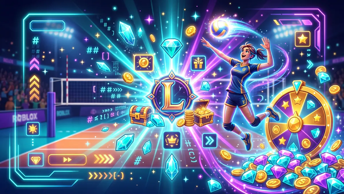Volleyball Legends Roblox codes redemption screen 2026